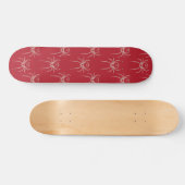 Spider - Bloed rood en bot wit Persoonlijk Skateboard (Horizontaal)