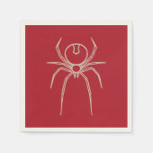 Spider - Bloed rood en bot wit Servet (Voorkant)