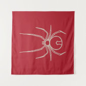 Spider - Bloed rood en bot wit Wandkleed (Voorkant (horizontaal))