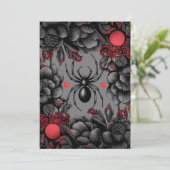 Spider Bloemen ontwerp Gotische stijl Bedankkaart (Staand voorkant)