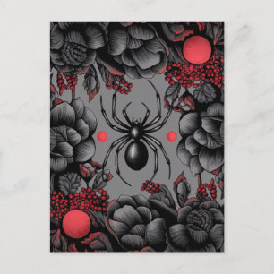 Spider Bloemen ontwerp Gotische stijl Briefkaart