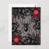 Spider Bloemen ontwerp Gotische stijl Briefkaart (Voorkant / Achterkant)
