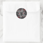 Spider Bloemen ontwerp Gotische stijl Ronde Sticker (Tas)