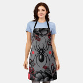 Spider Bloemen ontwerp Gotische stijl Schort (Gedragen)