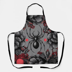 Spider Bloemen ontwerp Gotische stijl Schort