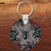 Spider Bloemen ontwerp Gotische stijl Sleutelhanger (Achterkant)