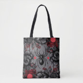 Spider Bloemen ontwerp Gotische stijl Tote Bag (Voorkant)