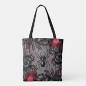 Spider Bloemen ontwerp Gotische stijl Tote Bag (Achterkant)