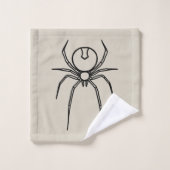 Spider - Bone White en Bat Black Bad Handdoek (Wasdoekje)