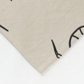 Spider - Bone White en Bat Black Fleece Deken (Hoek)