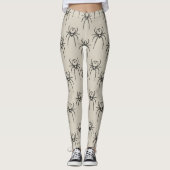 Spider - Bone White en Bat Black Leggings (Voorkant)