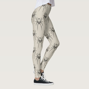 Spider - Bone White en Bat Black Leggings