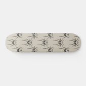 Spider - Bone White en Bat Black Persoonlijk Skateboard (Horizontaal)