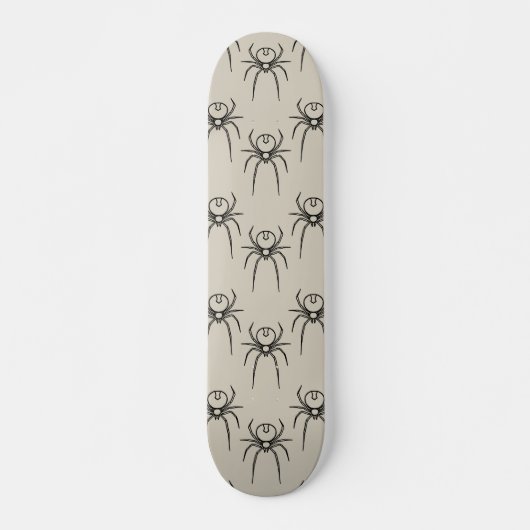 Spider - Bone White en Bat Black Persoonlijk Skateboard (Voorkant)