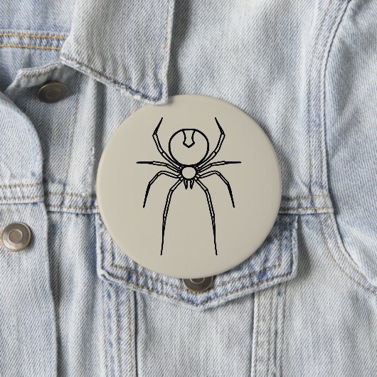Spider - Bone White en Bat Black Ronde Button 4,0 Cm (In situ)