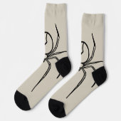 Spider - Bone White en Bat Black Sokken (Links)