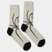 Spider - Bone White en Bat Black Sokken (Rechts)