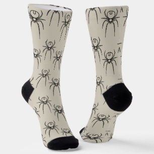 Spider - Bone White en Bat Black Sokken