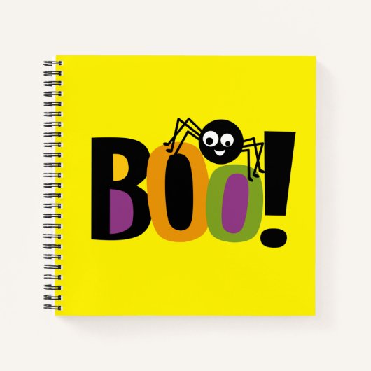 Spider BOO Halloween Notitieboek (Voorkant)