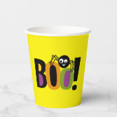 Spider BOO Halloween Papieren Bekers (Voorkant)