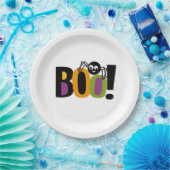 Spider BOO Halloween Papieren Bordje (Feest)