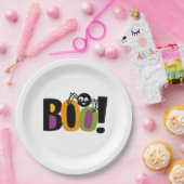 Spider BOO Halloween Papieren Bordje (Feest)