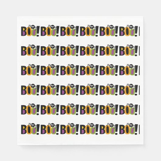 Spider BOO Halloween Servet (Voorkant)