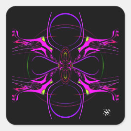 Spider-butterfly-ruimteschip (pareidolia) vierkante sticker