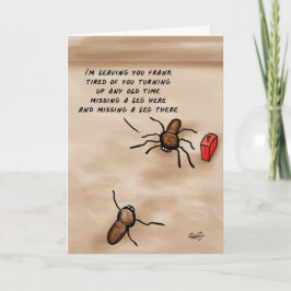 Spider Cartoon- Ik laat je achter Frank! Kaart