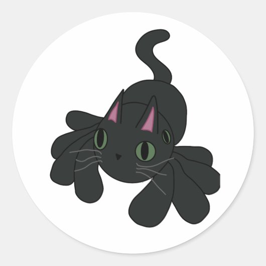 Spider Cat Ronde Sticker (Voorkant)