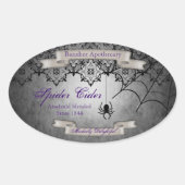  Spider Cider Halloween Fles Stickers (Voorkant)