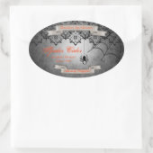 Spider Cider Halloween Fles Stickers (Tas)