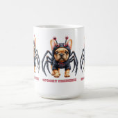 Spider Costume Frenchie Pup Halloween  Koffiemok (Center)