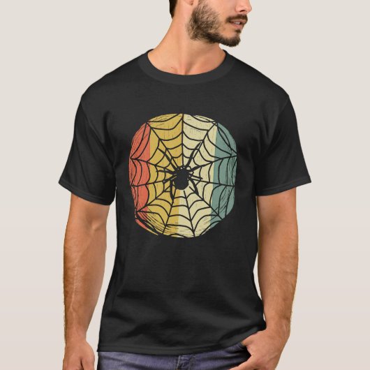 Spider Costume Tarantula Cobweb Retro Halloween T-shirt (Voorkant)