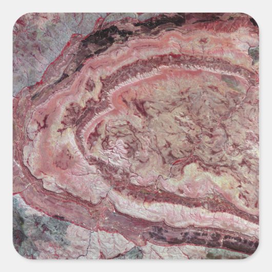 Spider Crater, Western Australië Vierkante Sticker (Voorkant)