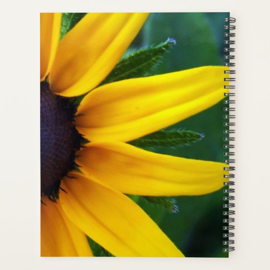 Spider Creeping op een zonnebloem spiraalplanner Planner (Achterkant)