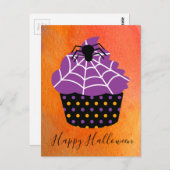 Spider cupcake Halloween-thema Briefkaart (Voorkant / Achterkant)