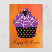 Spider cupcake Halloween-thema Briefkaart (Voorkant)