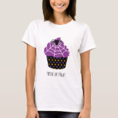 Spider cupcake Halloween-thema T-shirt (Voorkant)