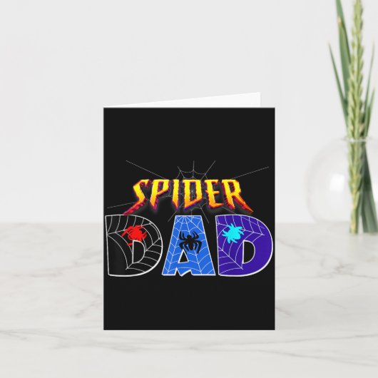 Spider Dad Design Vaderdag Matchende Familie Kaart (Voorkant)
