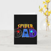 Spider Dad Design Vaderdag Matchende Familie Kaart (Gele Bloem)
