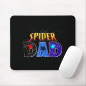 Spider Dad Design Vaderdag Matching Familie Muismat (Met muis)