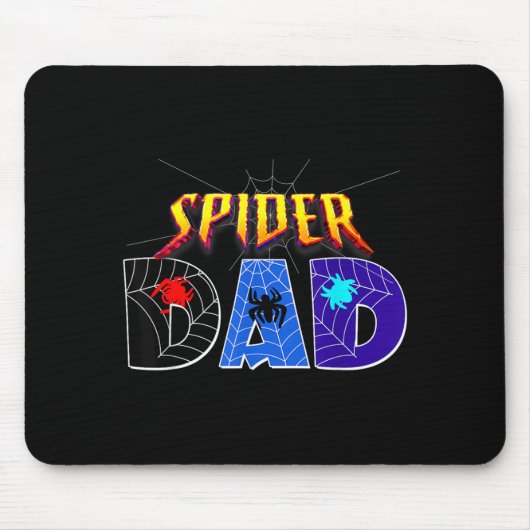 Spider Dad Design Vaderdag Matching Familie Muismat (Voorkant)