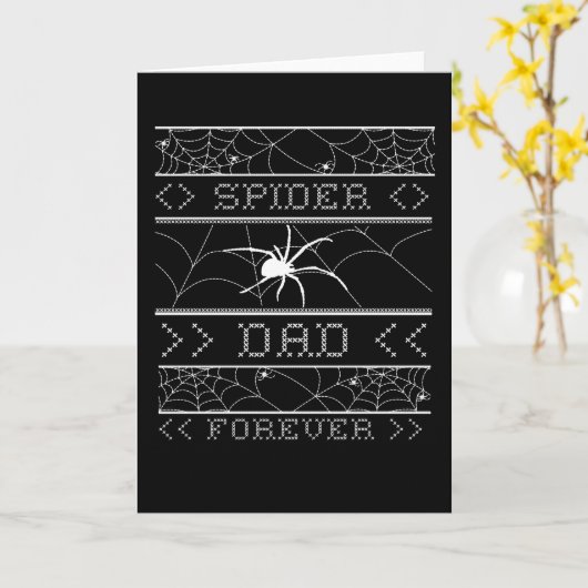 Spider Dad Forever Ugly Halloween 2021 Spider Kaart (Gele Bloem)