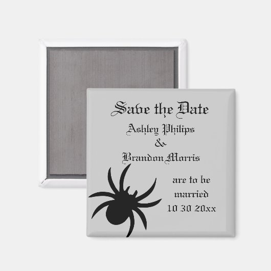 Spider Damask bewaar de datum Magnet (Voorkant / Achterkant)