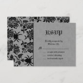 Spider Damask op Grey Linen RSVP (Voorkant / Achterkant)