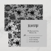 Spider Damask RSVP Kaartje (Voorkant / Achterkant)