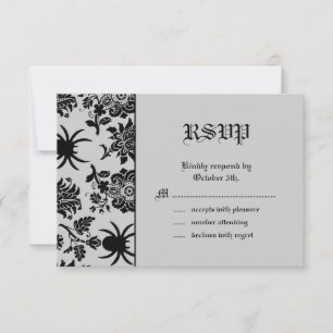 Spider Damask RSVP Kaartje