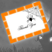 Spider Dank je Halloween Sinaasappel Briefkaart