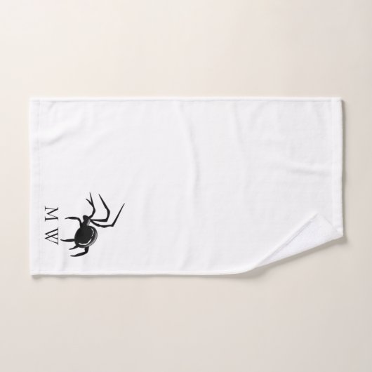 Spider Design Monogrammed Bad Handdoek (Handdoek)